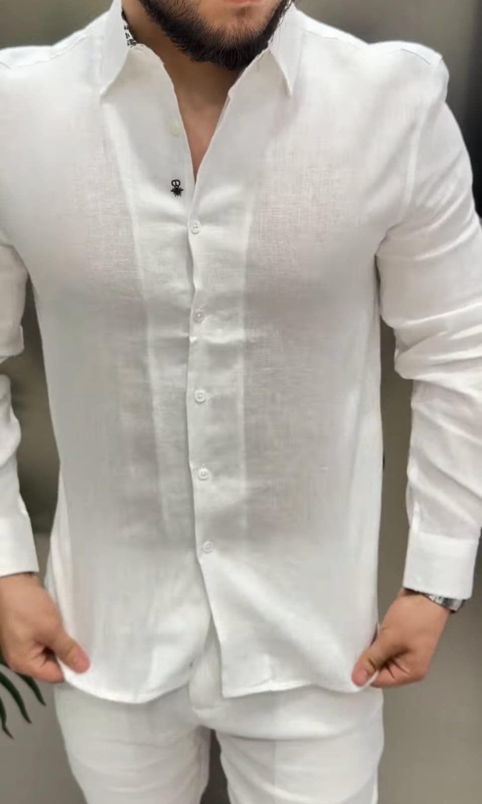 Classic White Linen Shirt