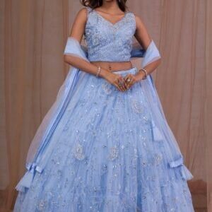 Mirrorwork Net Readymade Lehenga